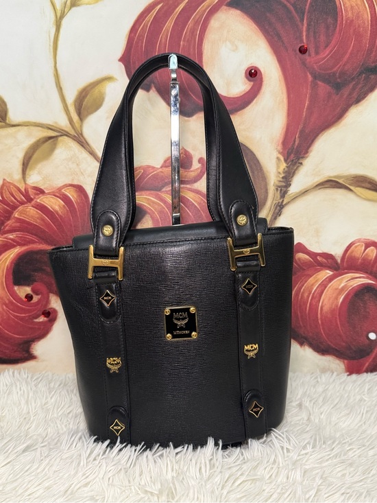 Handbags - MCM Authentic Black Leather Tote Bag